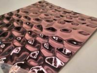 Couleur dorée rose plaqué en relief en acier inoxydable feuille métallique 4x8