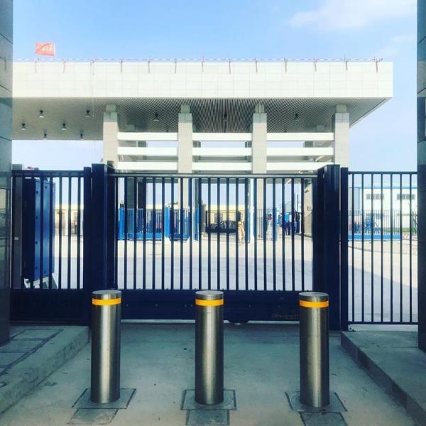 304 acier inoxydable ZASP Bollards automatisés avec système hydraulique automatisé