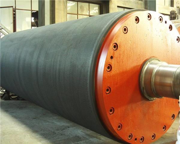 Complete Whole New Jumbo Blind Hole Press Roller Rubber Covered With Bearing And Housing