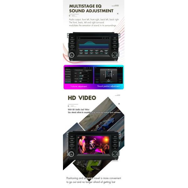 Écran IPS de 7 pouces Pour voiture Android Stéréo Multimédia CarPlay Pour Benz Smart 2005-2010