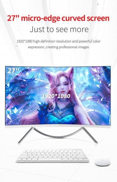 FHD curvou o PC da polegada AIO da tela 27