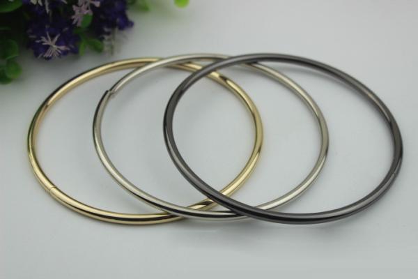 Custom Made Big Size 113 MM Bag Hardware Welding Metal O Rings With Hanging Plating