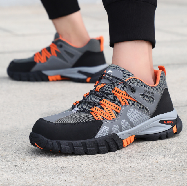 Summer Anti-Static Safety Shoes Breathable Anti-Smash Puncture-Resistant Comfortable Steel Toe Work Shoes for Men & Women Dust-Free Lightweight
