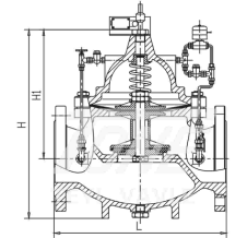Hydraulic Pump Pressure Relief Valve 2 Inch Carbon Steel PN20 Pressure
