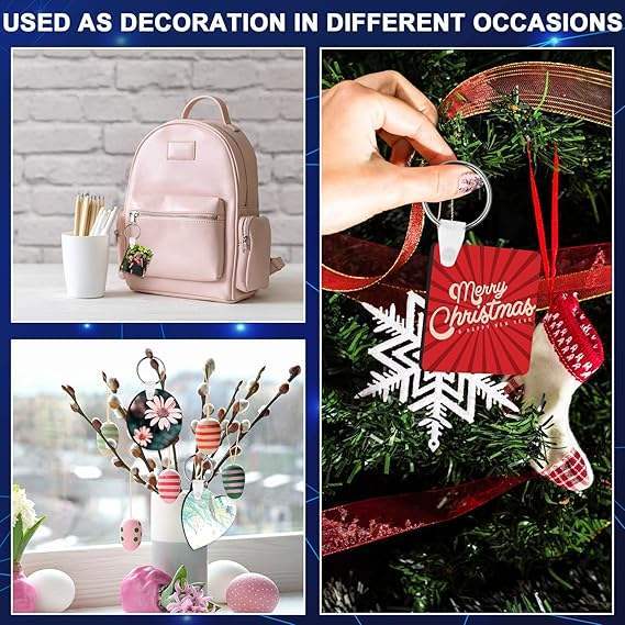 Double Side Blank Sublimation Mdf Key Chain Personalised Wooden Keyring Bag Decoration