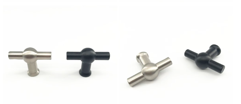 Modern Black Dresser Kitchen Cabinet T-Bar Pull Handle Factory Custom Zamak Material for Wardrobe Drawer Home Decoration