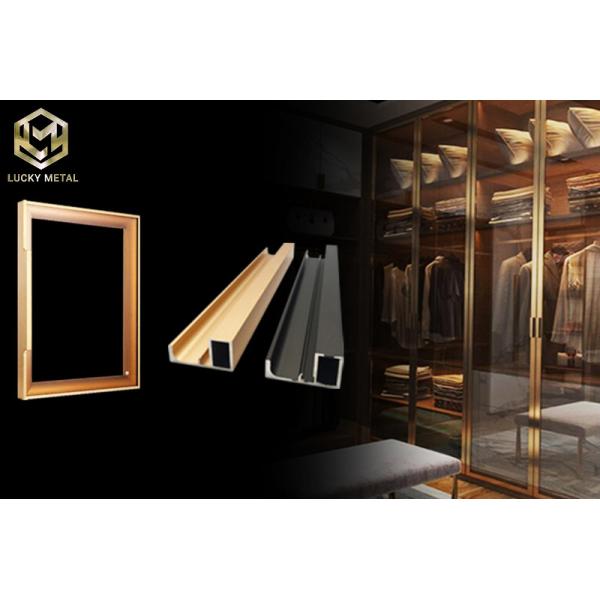 Cuadro de la puerta del gabinete de cocina moderno anodizado perfil de aluminio para puertas de cocina de vidrio