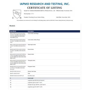 Foshan Hengweixin Meatl Products Co., Ltd Certifications