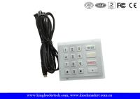 Metallic Industrial Numeric Keypad RS232 Stainless Steel 16 Key For Kiosk