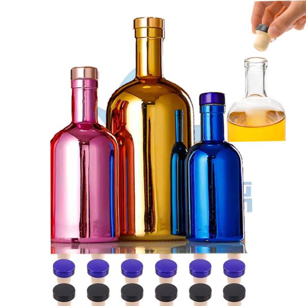 Custom Design 500ml 700ml 750ml Liquor Glass Bottle with Cap in Super Flint Glass