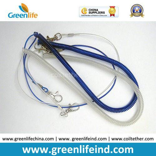 Custom Design Transparent Blue 1.5m Long Spiral Cord Fishing Holder