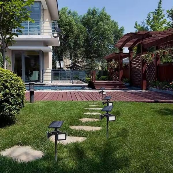 Bright Solar Spot Lights Outdoor IP65 Waterproof 8 Pack Adjustable Landscape Spotlights