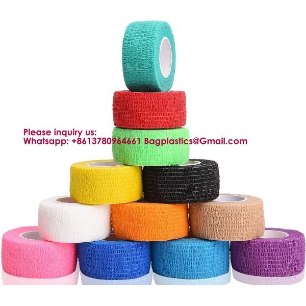 12 Colors Non-Wonven Self Adhesive Bandage Wrap For Finger Guard Nail Protector, 2.5cm X 4.5m / 1
