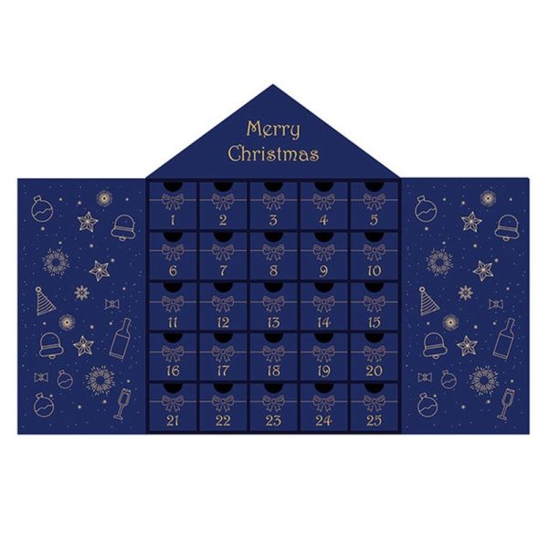 Customized Design Recyclable Christmas Advent Calendar Box with Magnetic Closure for Cosmetic Packaging