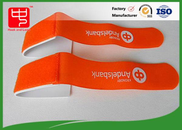 Eco - friendly Custom alpine  Ski Straps , sticky back Hook Loop Fastener