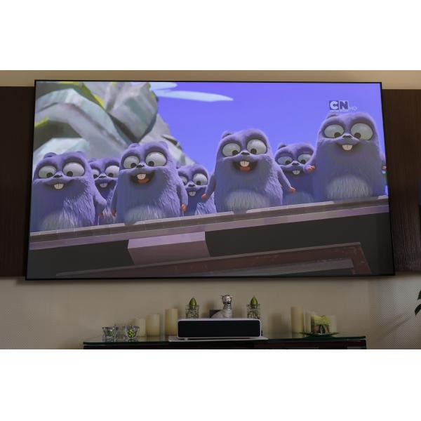 Анти- светлое кино дома черного алмаза экрана проекции фиксированной рамки 120 дюймов