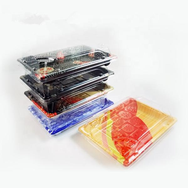 ODM Anti Slip PS Plastic Disposable Sushi Takeaway Tray