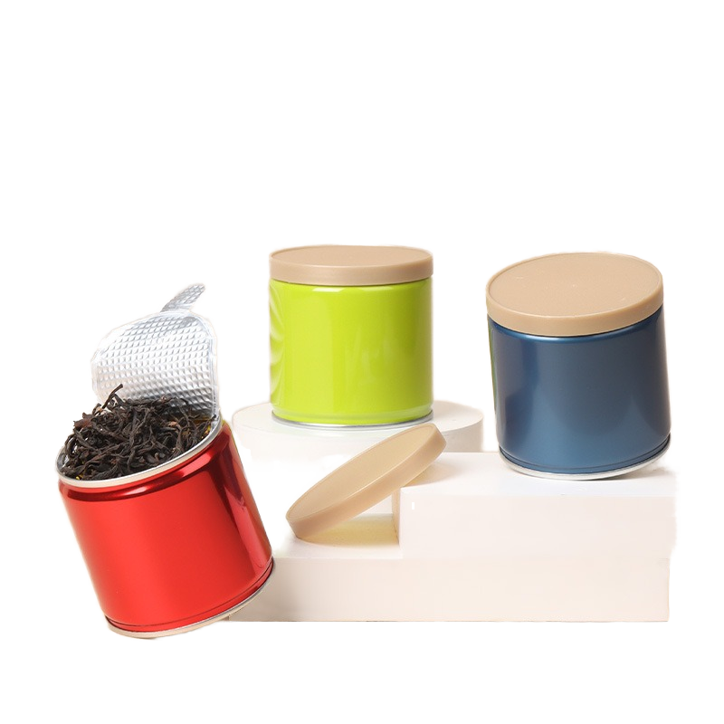 Airtight Food Grade 30g 50g 100g Matcha Tin Can Green Tea Powder Tin Container with Screw Lid