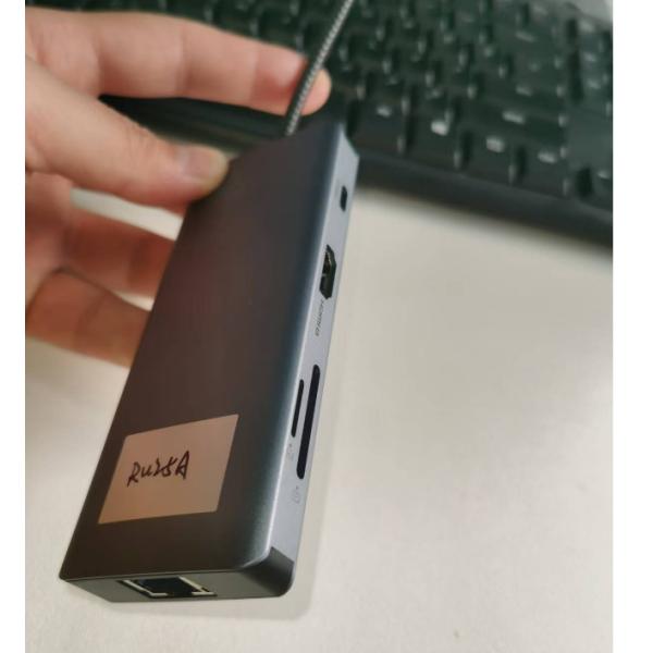 4K HDMI  9 In 1  USB- C Hub with USB 3.1  Multi Port Docking Station Adapter Mac Notebook