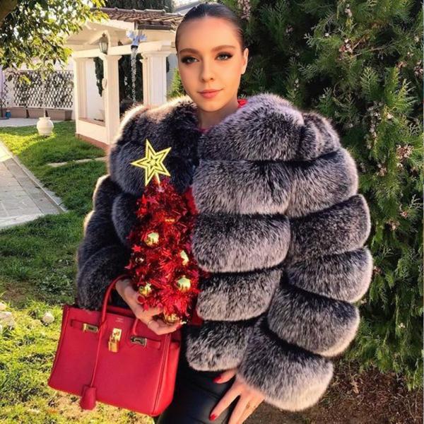 Super Classic Fur Puffer Jacket  Ladies Faux Fur Coat Europe America
