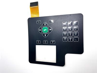 Texture Coating 1x3 Matrix Membrane Switch With Perimeter Emboss All Keys