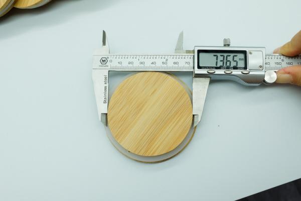unicolor Coffee Bamboo Cup Cover Replacement Lid 12mm Thickness customized