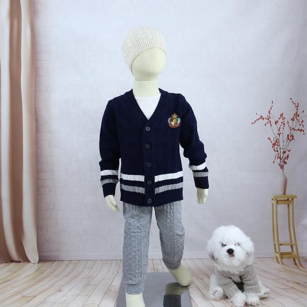 In Stock 90-150 Size Old Fall Winter Kids Toddler Cardigans Baby Boys Buttons Knit Coat Toddler Sweaters