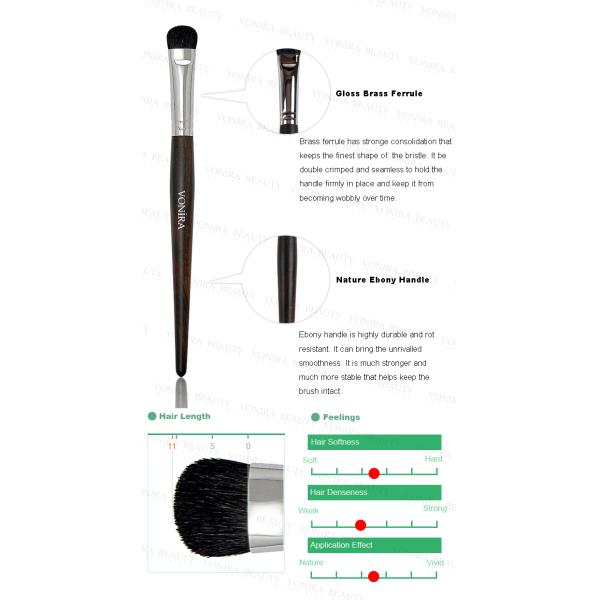 Cepillo ahumado profesional de Smudger con el pelo de alto nivel de la cabra del negro ZGF