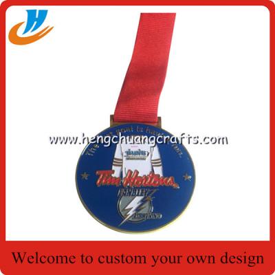 soft enamel football medals with ribbon, ribbon sports soccer medallions, zinc alloy