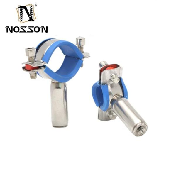 Fixed ANSI/ASME Standard Gas and Cable Pipeline Bracket Stainless Steel 201/304 Inner Thread Pipe Support Clamp with Nut