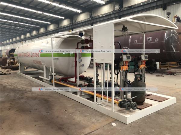 10tons LPG Skid Station Propane Cooking Gas Cylinder Refilling Skid Plant