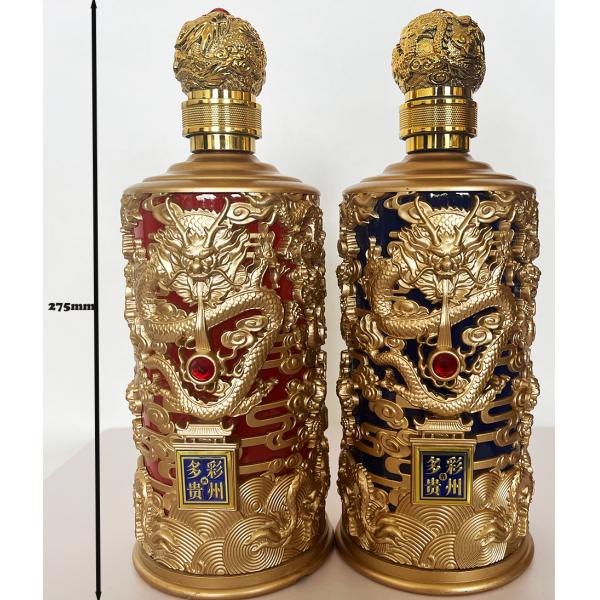 Предоставленные свободно стеклянные бутылки крышки для бутылок с алкоголем дракон и феникс бутылки набор