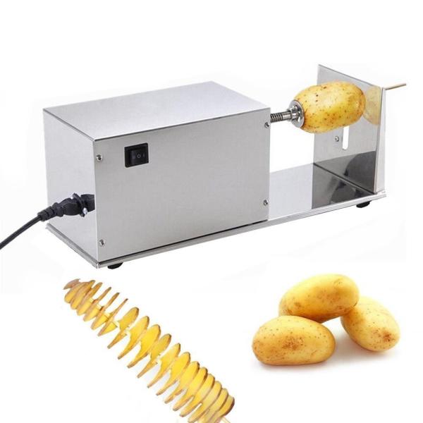Máquina de corte de aço inoxidável do furacão da batata para a casa e exterior de prata