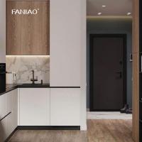 Armários de cozinha de melamina cozinha mini cozinha para apartamentos e hotéis