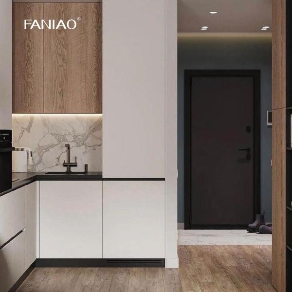 Armários de cozinha de melamina cozinha mini cozinha para apartamentos e hotéis