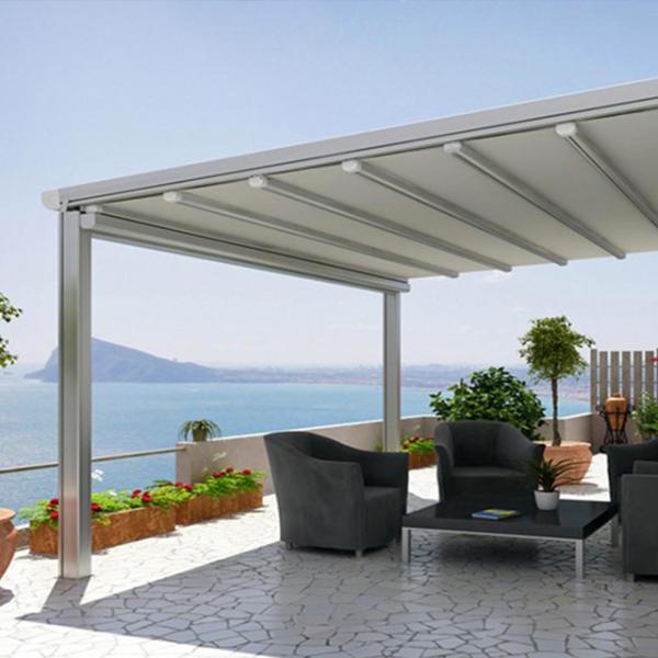 850gsm PVC Gazebo Outdoor Fabric Retractable Roof Pergola