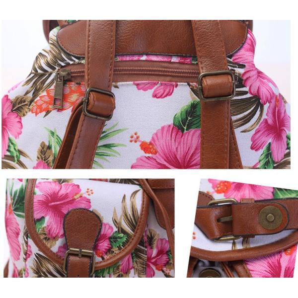 New wave canvas printing leisure backpack schoolbag travel Female