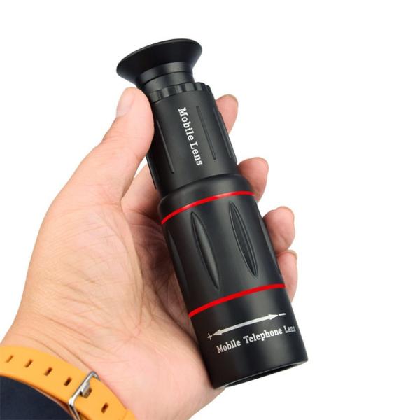 18x25 Mini Monocular With Tripod Universal Optics Glass Telescope Phone Camera Lens for Mobile Phone