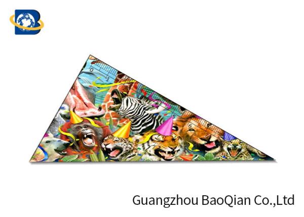 Animal Image 3D Lenticular Ruler , Plastic Triangle Ruler Customized Logo