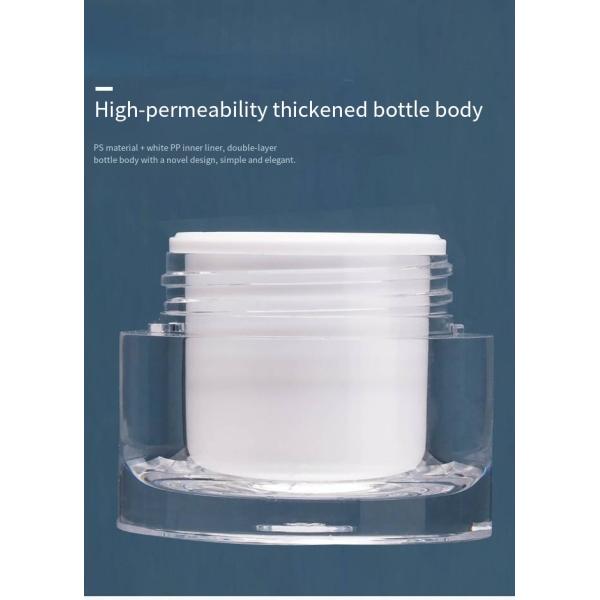 New cosmetic packaging 15g/30g/50g white-cap with measuring spoon facial cream bottle - travel-sized dispensing jar