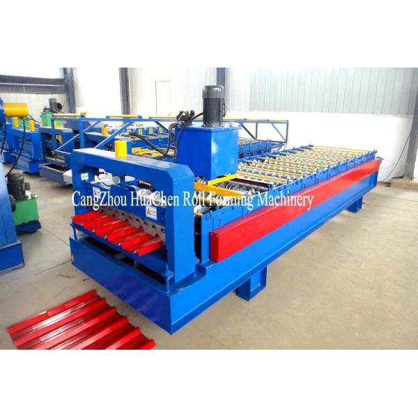 PBR / PBU Roofing Sheet Roll Forming Machine PLC Control Hydraulic Cutting