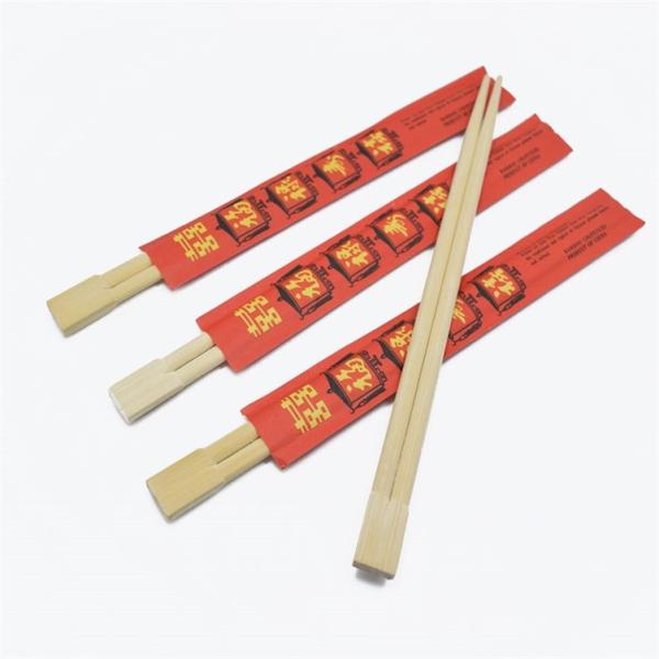 Bastões de madeira descartáveis de cor natural de 23 cm 10g Bastões de bambu de sushi com embrulho individual para piquenique