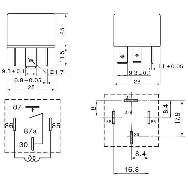 Реле вентилятора мотора реле реле Gm 93235361 4RA931210-29 желтого электрического первоначальный