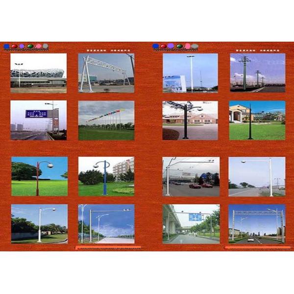 Hot Dip Galvanized Electrical Power Pole For City Square Wharf And Stadium