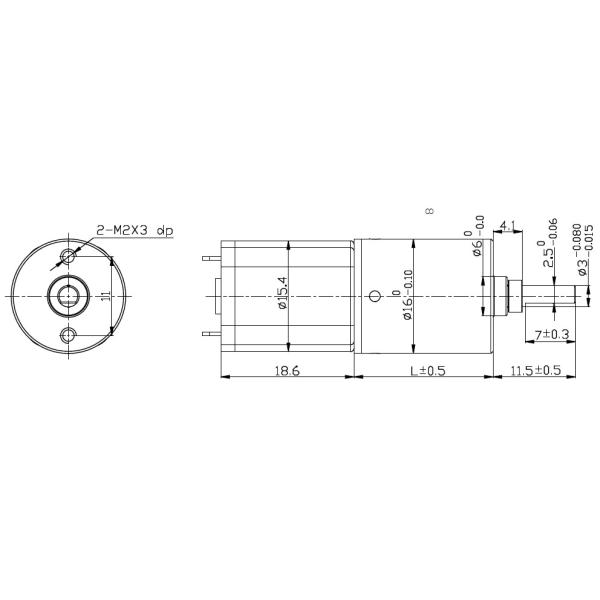 16mm мотор 600rpm 500 Rpm шестерни Bldc 12 вольт планетарный