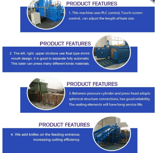 Popular Automatic horizontal baler Soft Scrap Metal Baling Machine