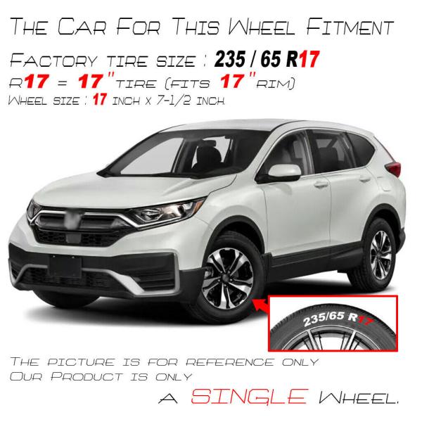 17 Machined Black Wheel For Honda CR-V 17-20 OEM Alloy Rim 64110