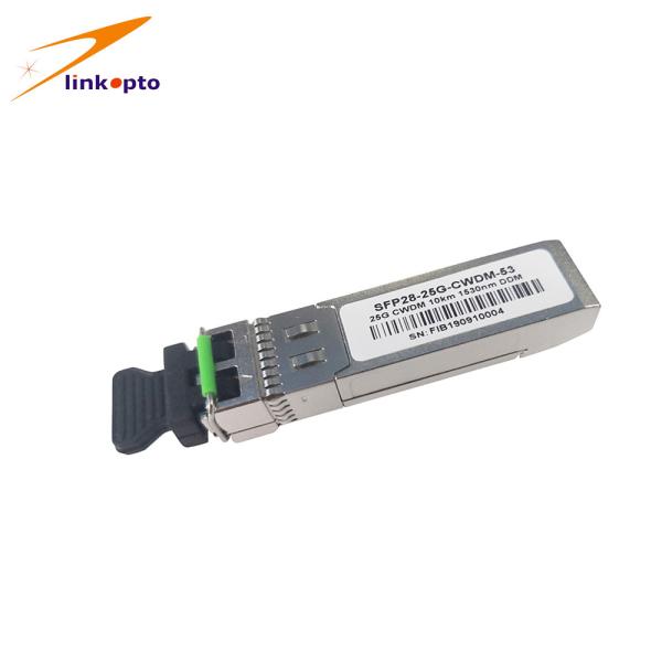 DWDM 10G SFP+ Module 25Gbe SFP28 10KM Optical Transceiver Dual LC Receptacles