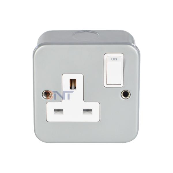Panel de enchufe de pared de estilo nuevo estándar del Reino Unido con control de interruptor de encendido/apagado