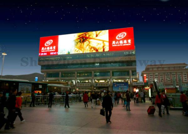 6mm Pixels Outdoor Led Digital Billboards Display Screen For Commercial Advertising HD